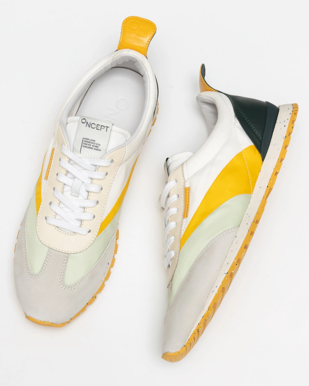 oncept tokyo glide retro sneakers in sunshine multi