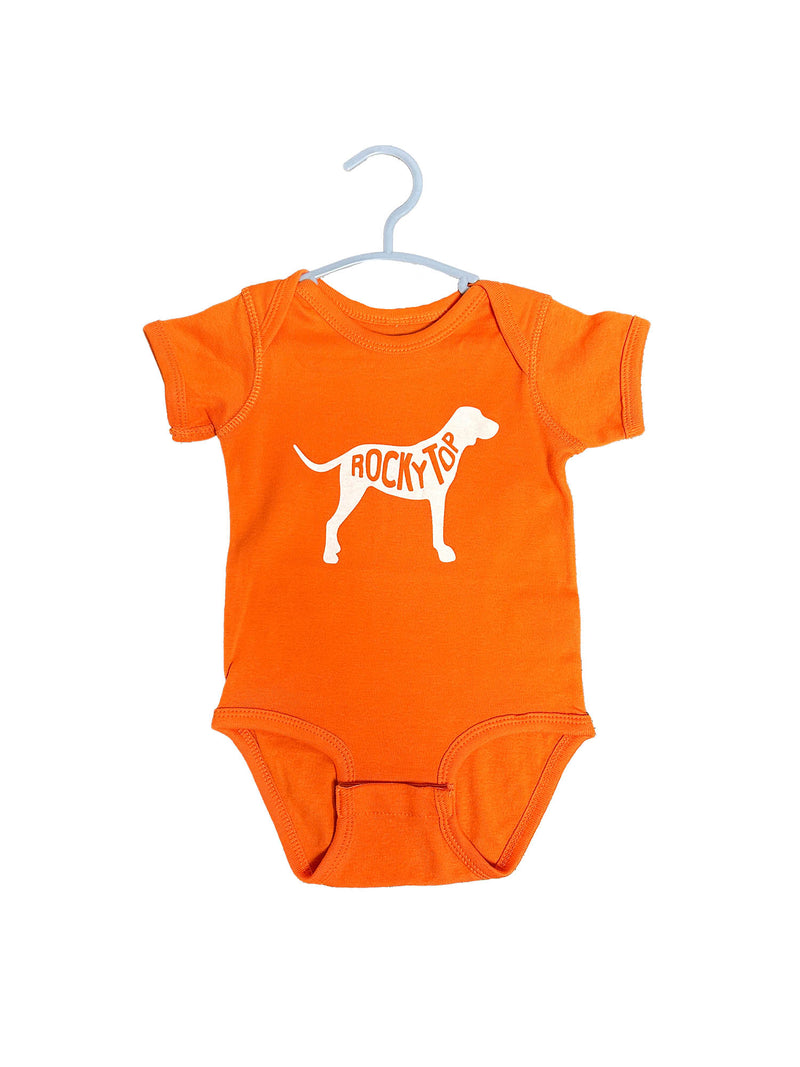 Orange Rocky Top Dog Onesie for Newborns & Babies