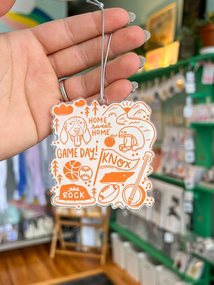 Paris Woodhull Illustrations Knoxville Icons Sports Ball Ornament