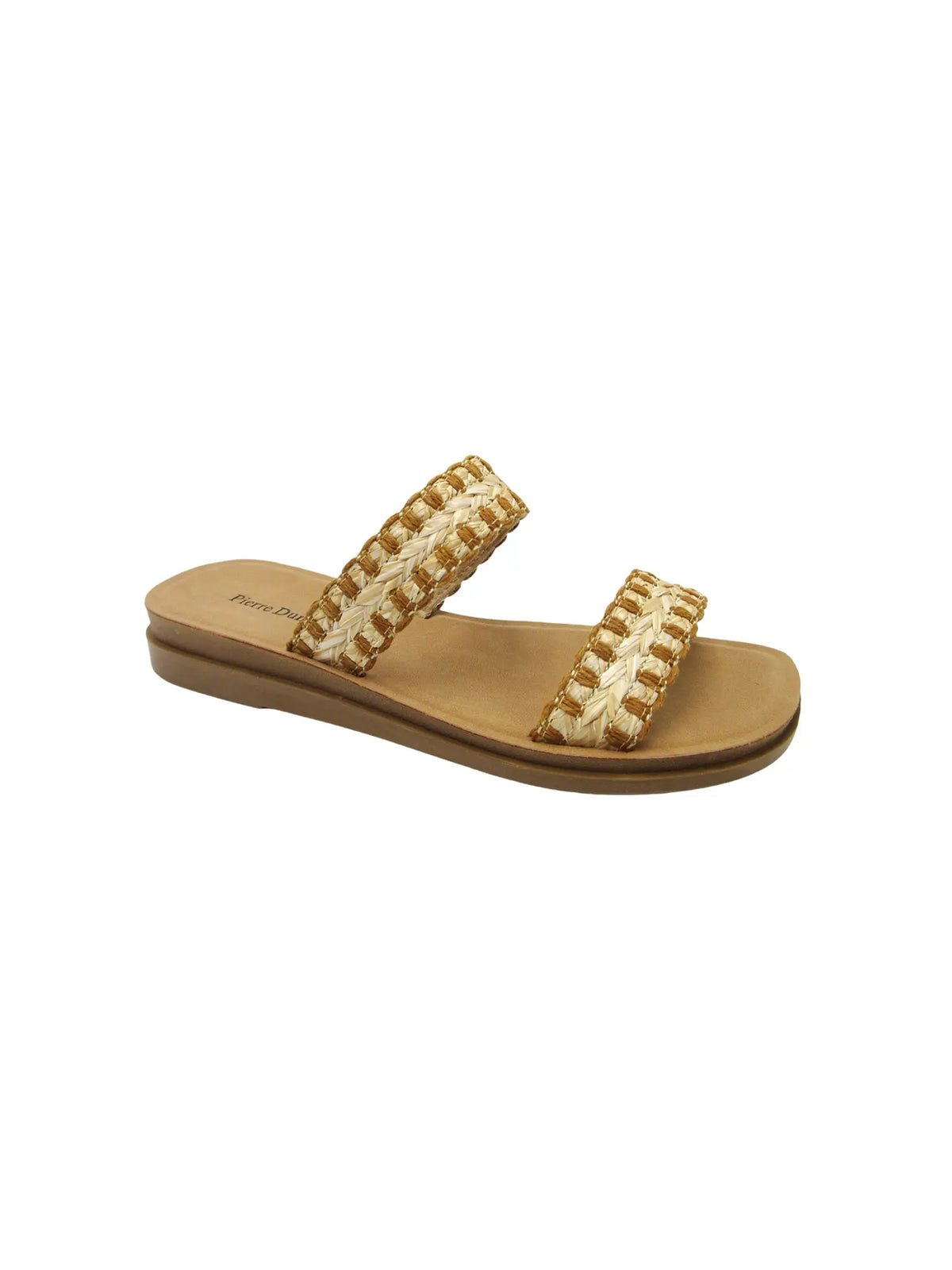 Pierre Dumas Caliso 5 Two-Strap Woven Sandal Natural
