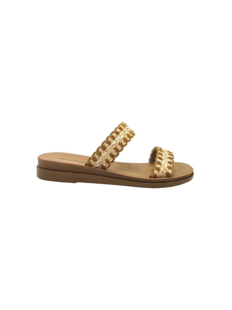 Pierre Dumas Caliso 5 Two-Strap Woven Sandal Natural