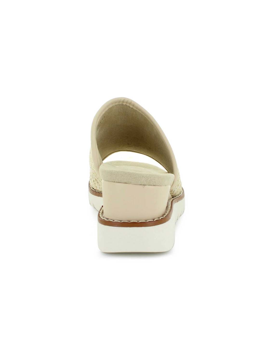 Pierre Dumas Expand 1 Asymmetrical Strap Wedge Sandal Natural Gold Combo