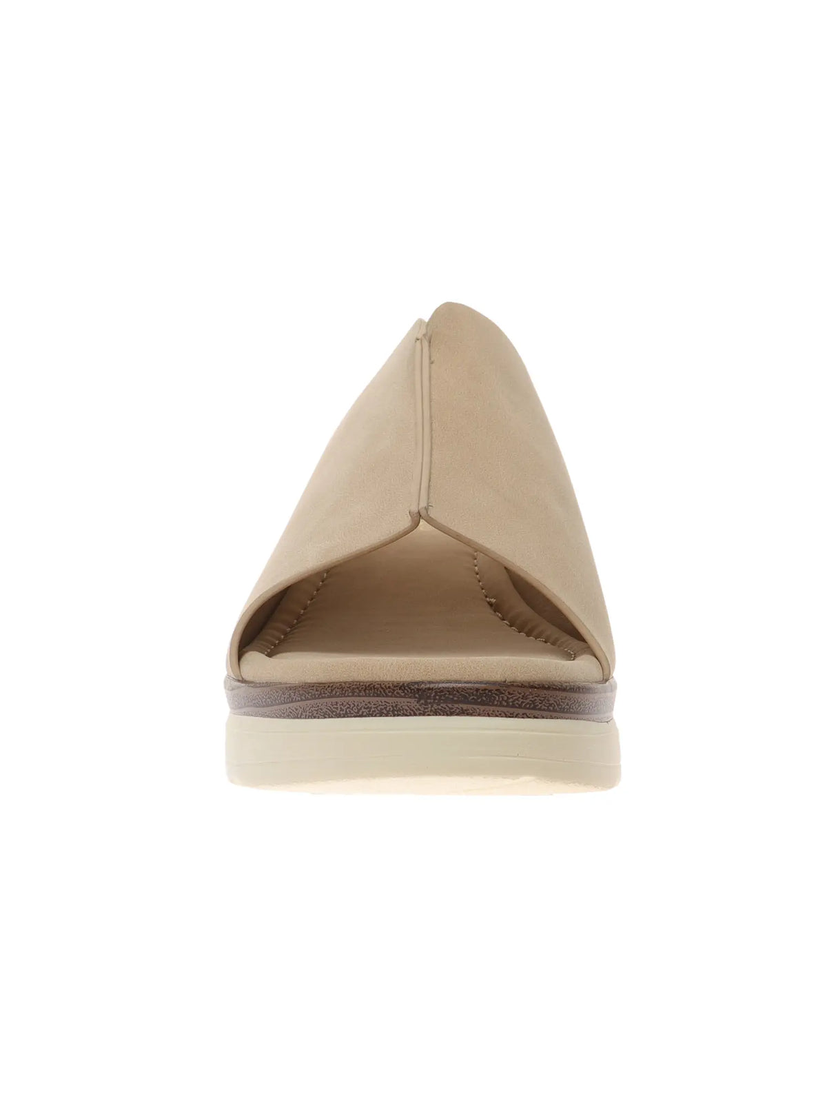 Pierre Dumas Tala 1 Platform Slide Sandal Nude Nubuck