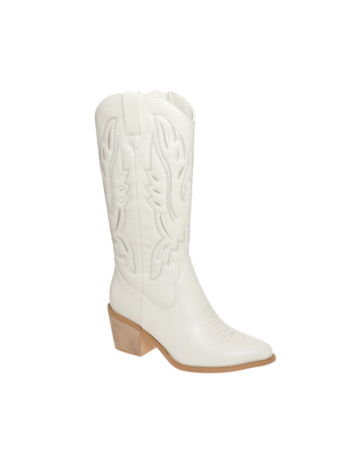 pierre dumas wilder-34 tall cowboy boots in cream