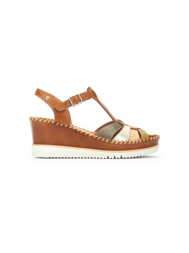 Pikolinos Aguadulce Wedge Sandals Brandy Leather