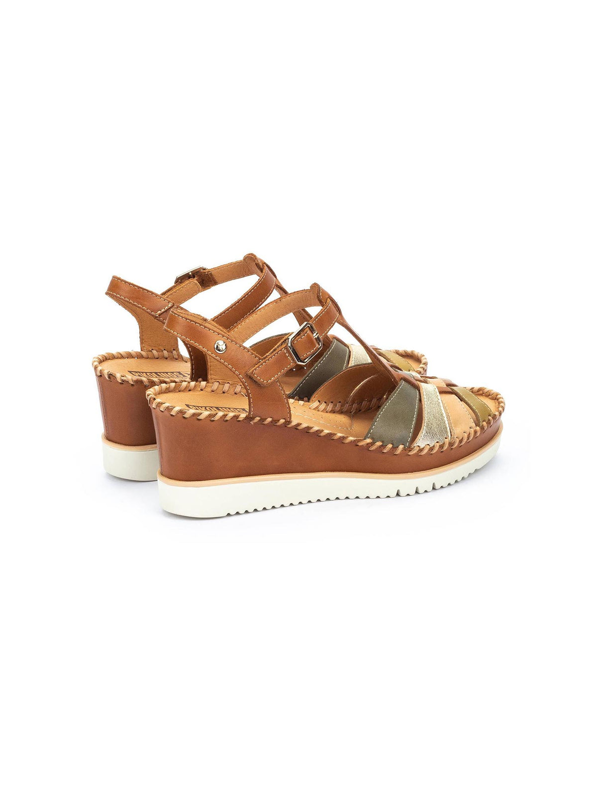Pikolinos Aguadulce Wedge Sandals Brandy Leather