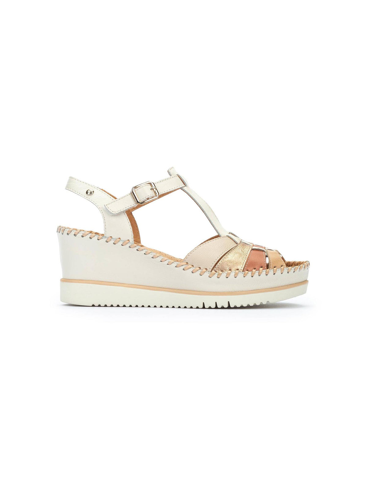 Pikolinos Aguadulce Wedge Sandals Nata Leather