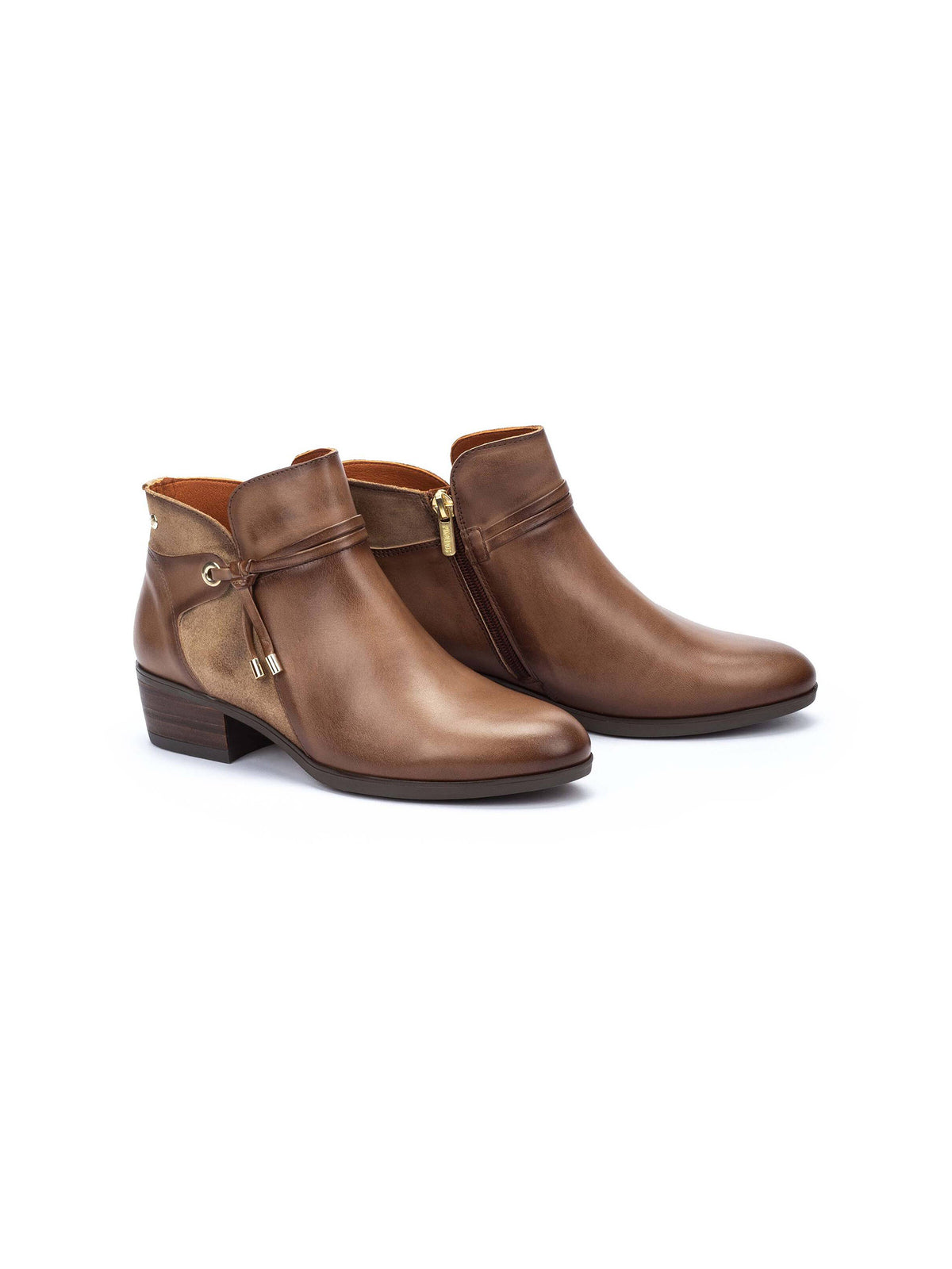 pikolinos daroca ankle boots in siena brown leather