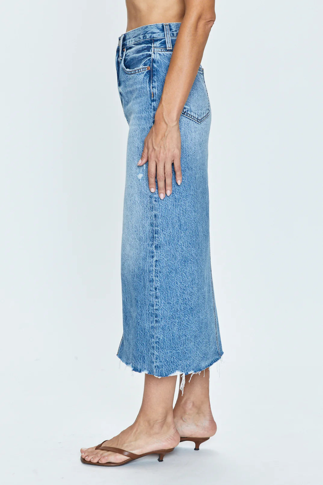 pistola alice denim midi skirt in portrait vintage wash-side