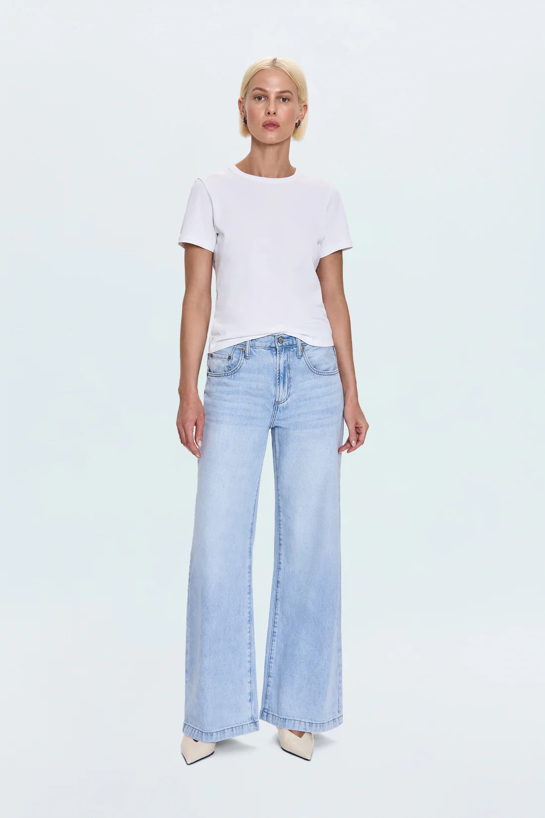 Pistola Jadyn Low Slung Palazzo Jean in Chateau