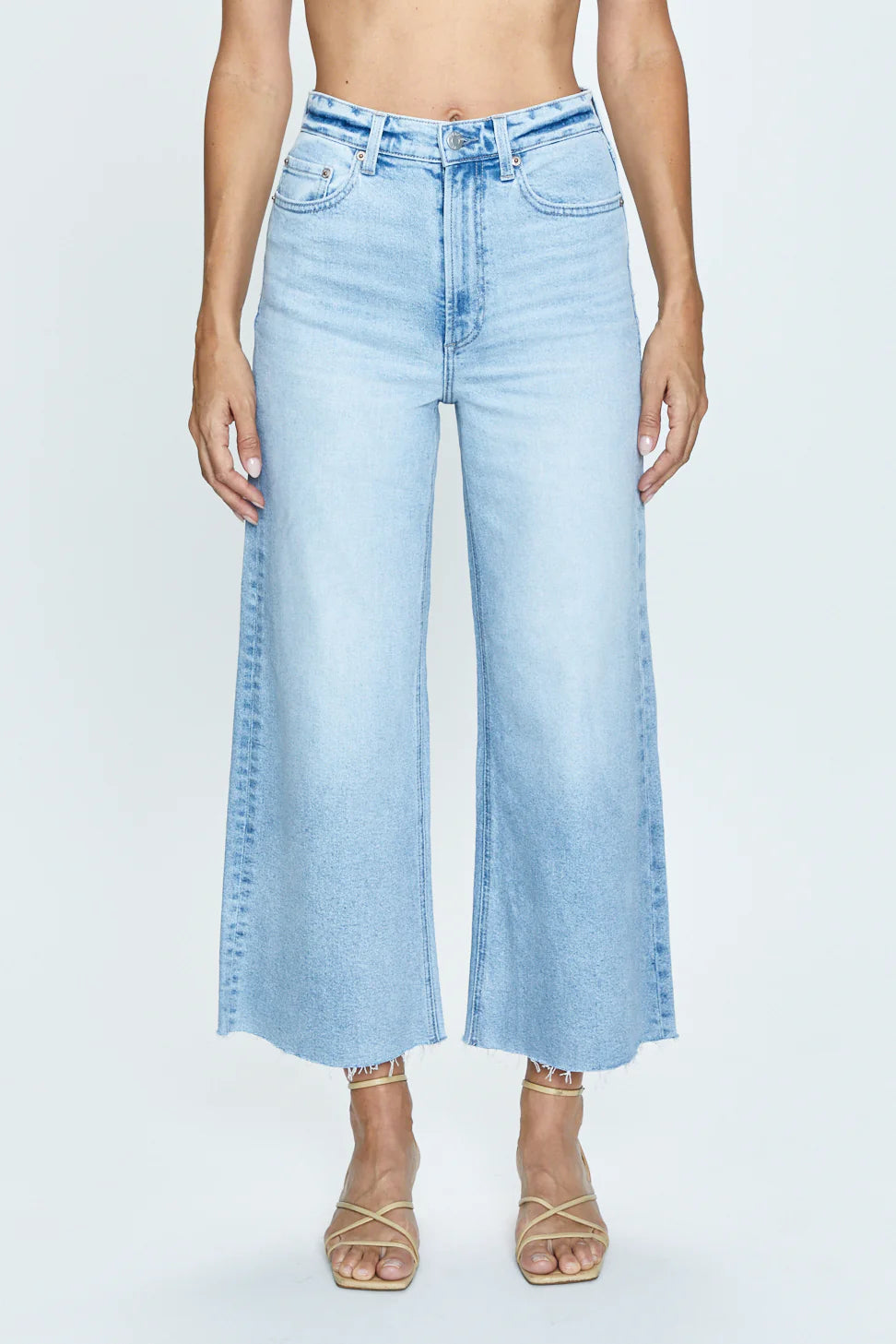 Pistola Lana High-Rise Ultra Wide Leg Crop Jean in Blase