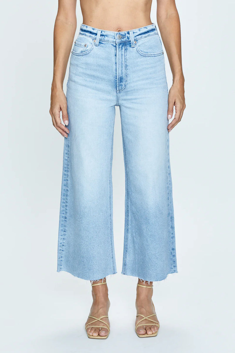 Pistola Lana High-Rise Ultra Wide Leg Crop Jean in Blase