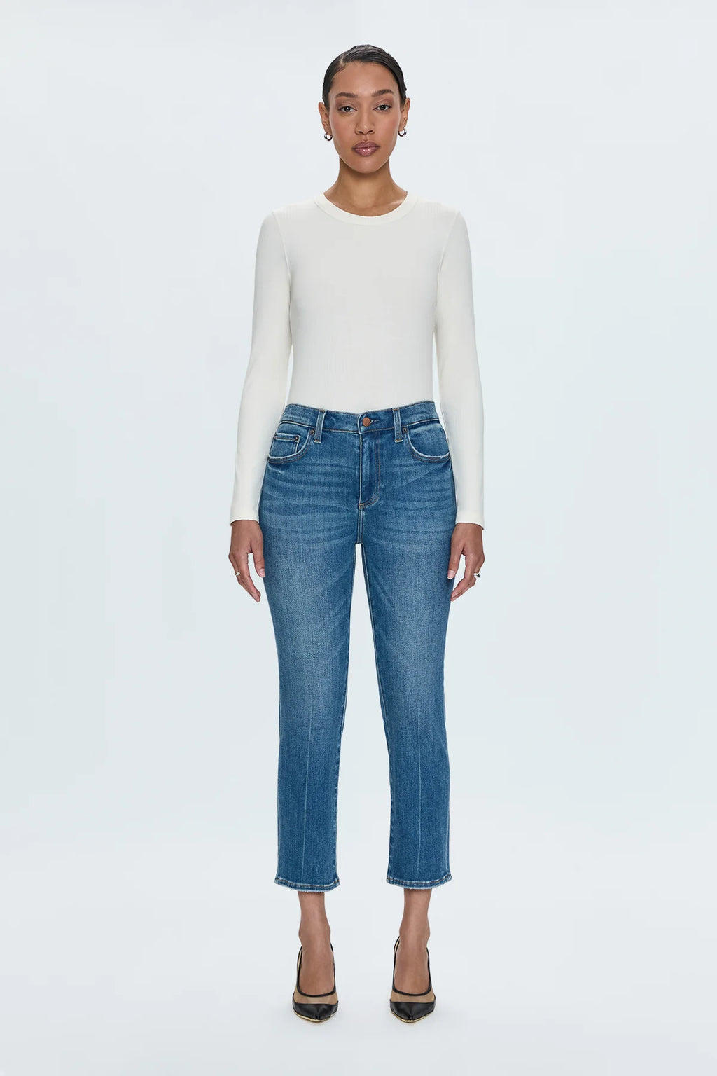 Pistola 2024 Monroe Side-Stripe Cropped Jeans