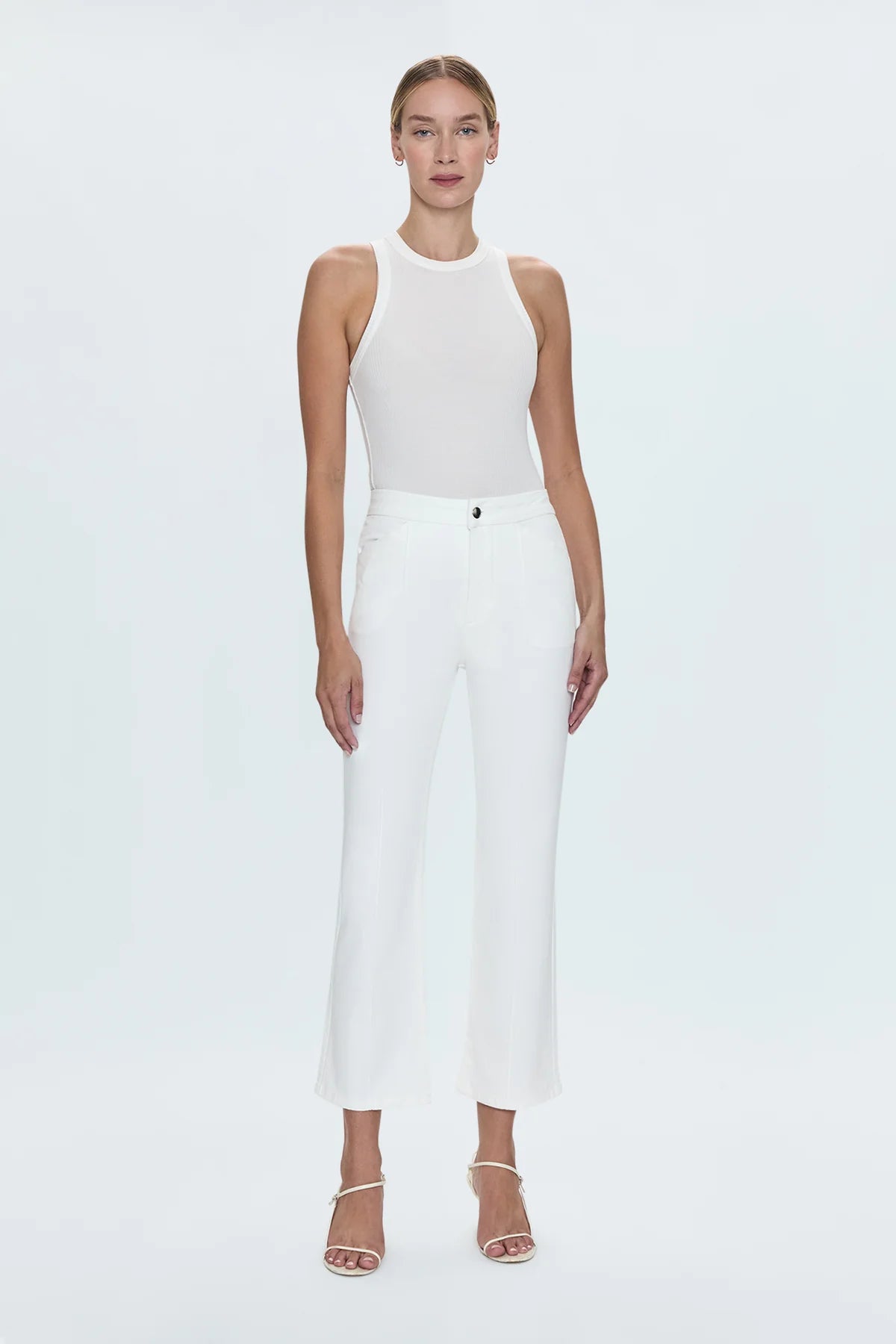 Pistola Simone Kick Flair Pant in white