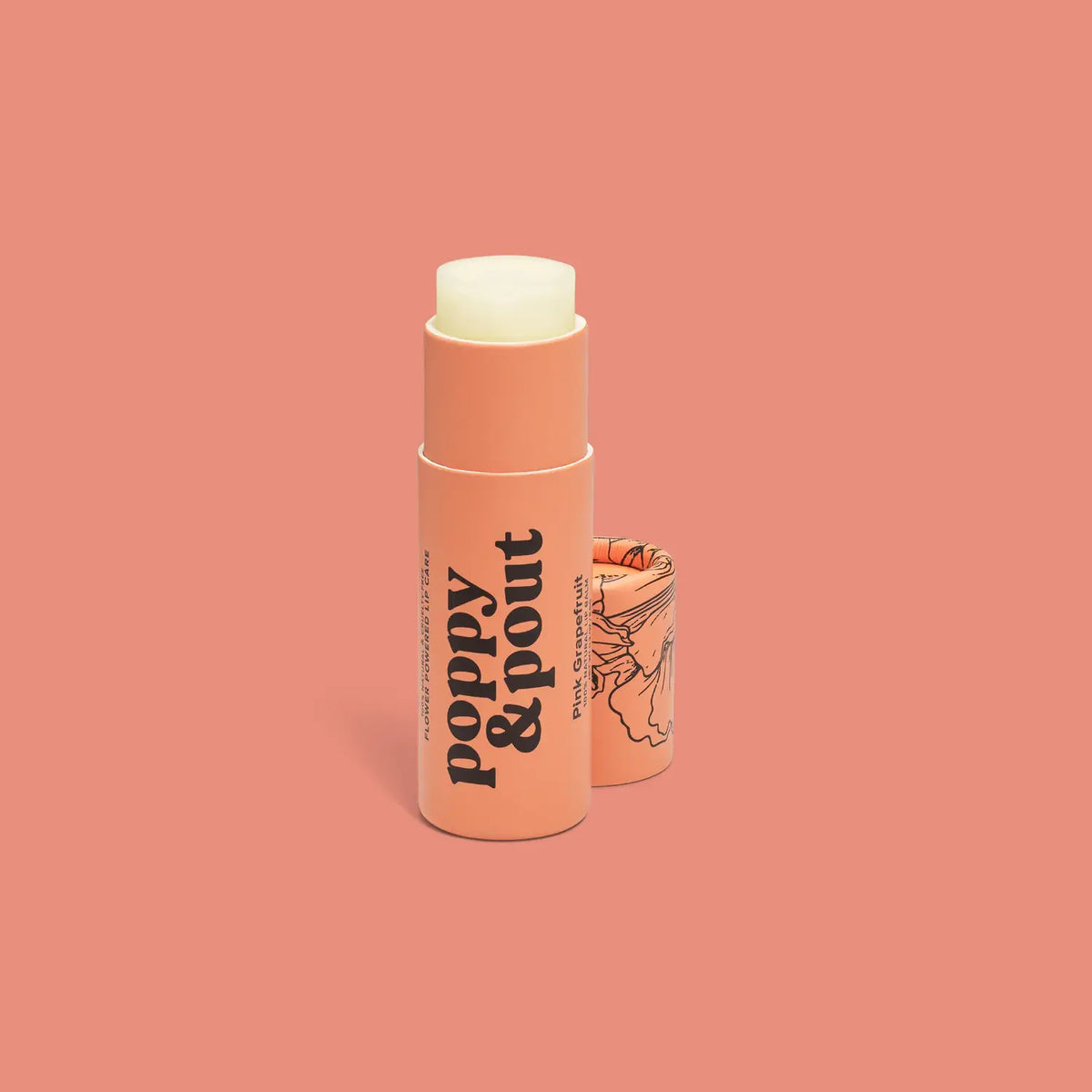 Poppy & Pout Lip Balm Pink Grapefruit