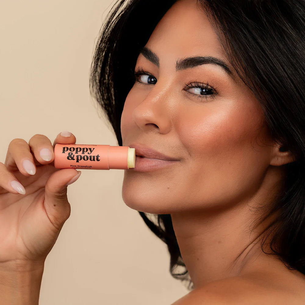 Poppy & Pout Lip Balm Pink Grapefruit