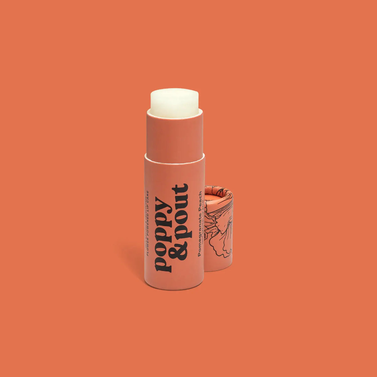 Poppy & Pout Lip Balm Pomegranate Peach