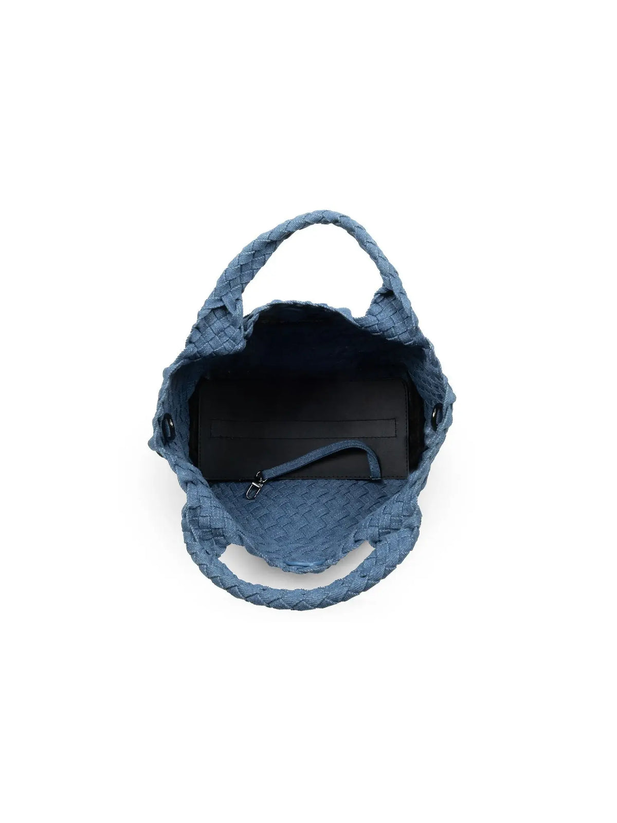preneLOVE Brandon Small Woven Tote Bag Denim Jeans