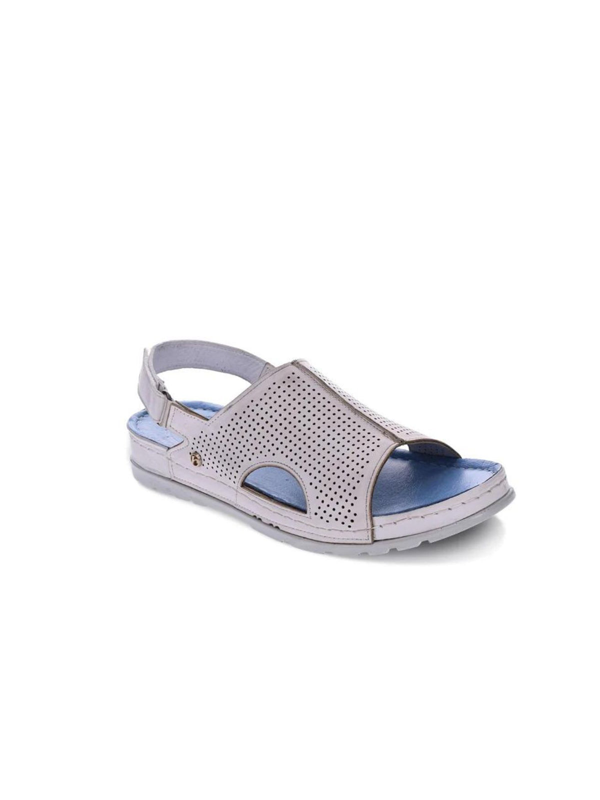 revere trivoli back strap sandals in white-angled view