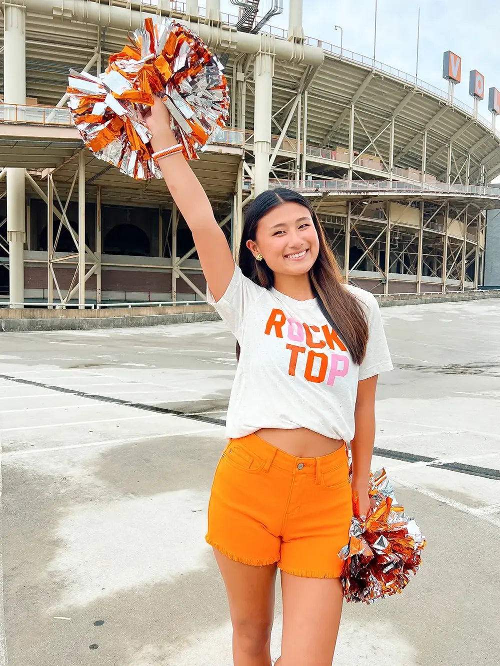Rocky Top Graphic T-Shirt Multiblock Letters for Tennessee Vols Gameday