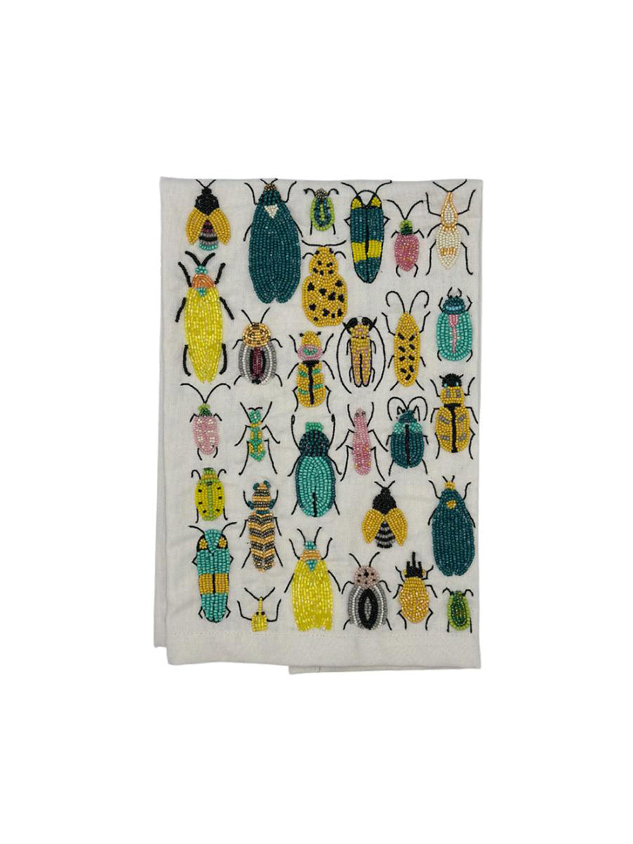 Saint Austin Company Bugs Beaded Tea Towel
