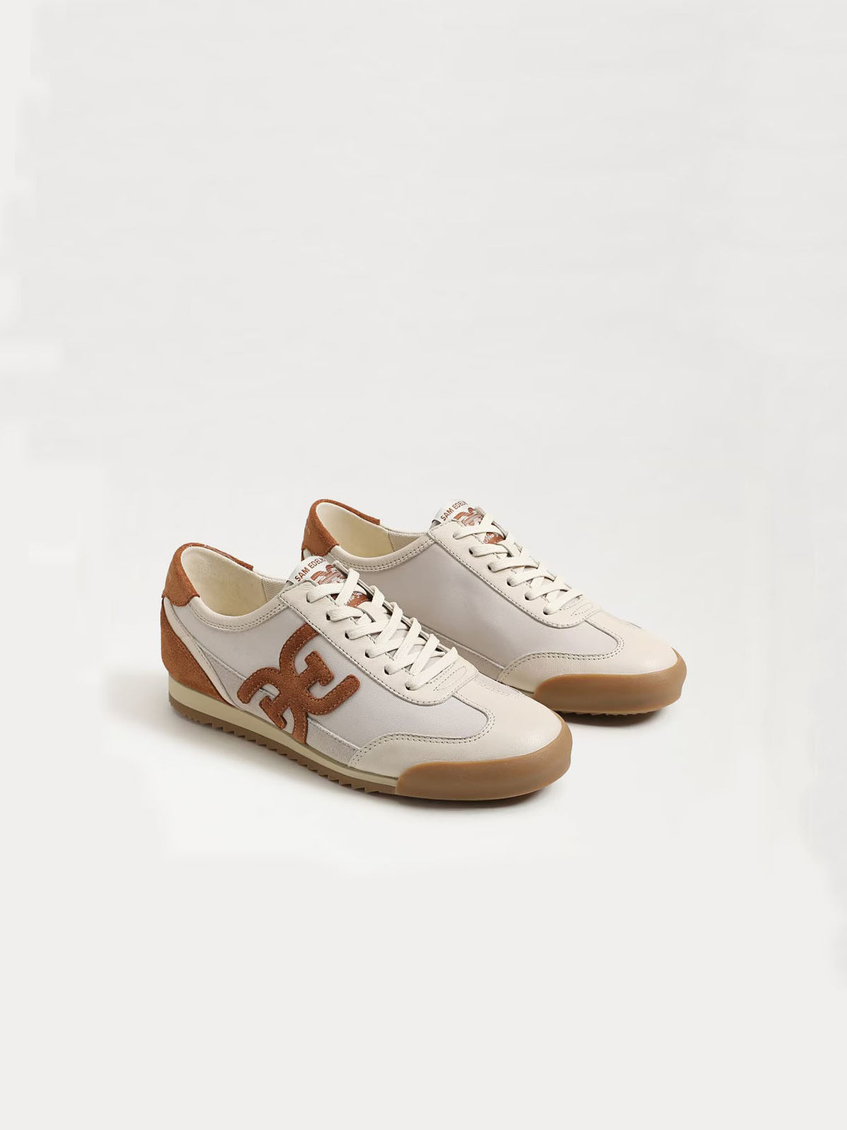 Sam Edelman Ivey Lace Up Sneaker Modern Ivory Frontier Brown