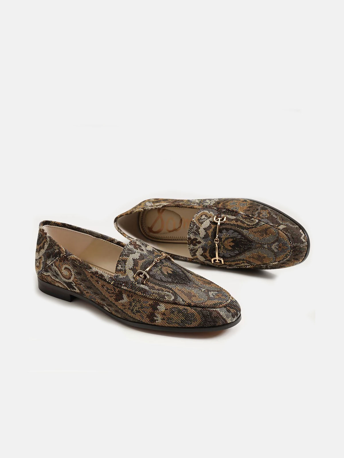 Sam Edelman Loraine Bit Loafer Olive Multi Fabric