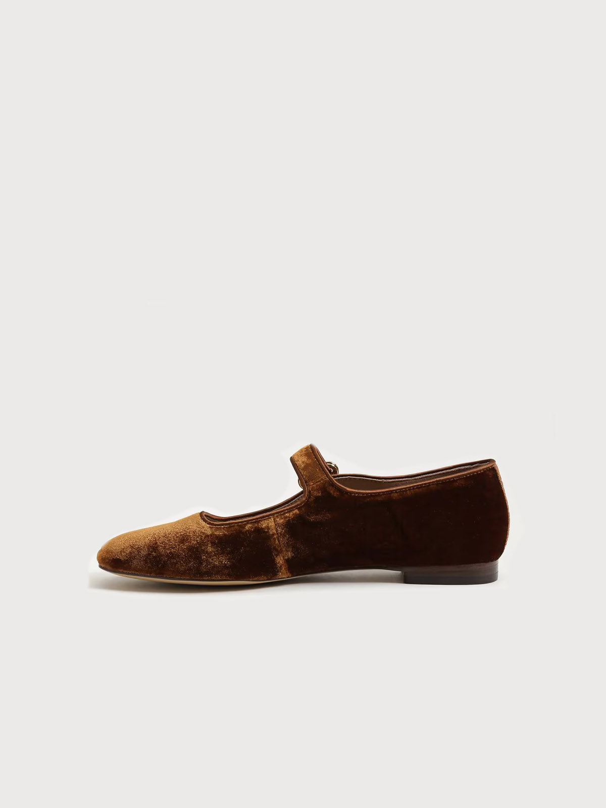 Sam Edelman Michaela Mary Jane Flat Spiced Caramel Brown Velvet