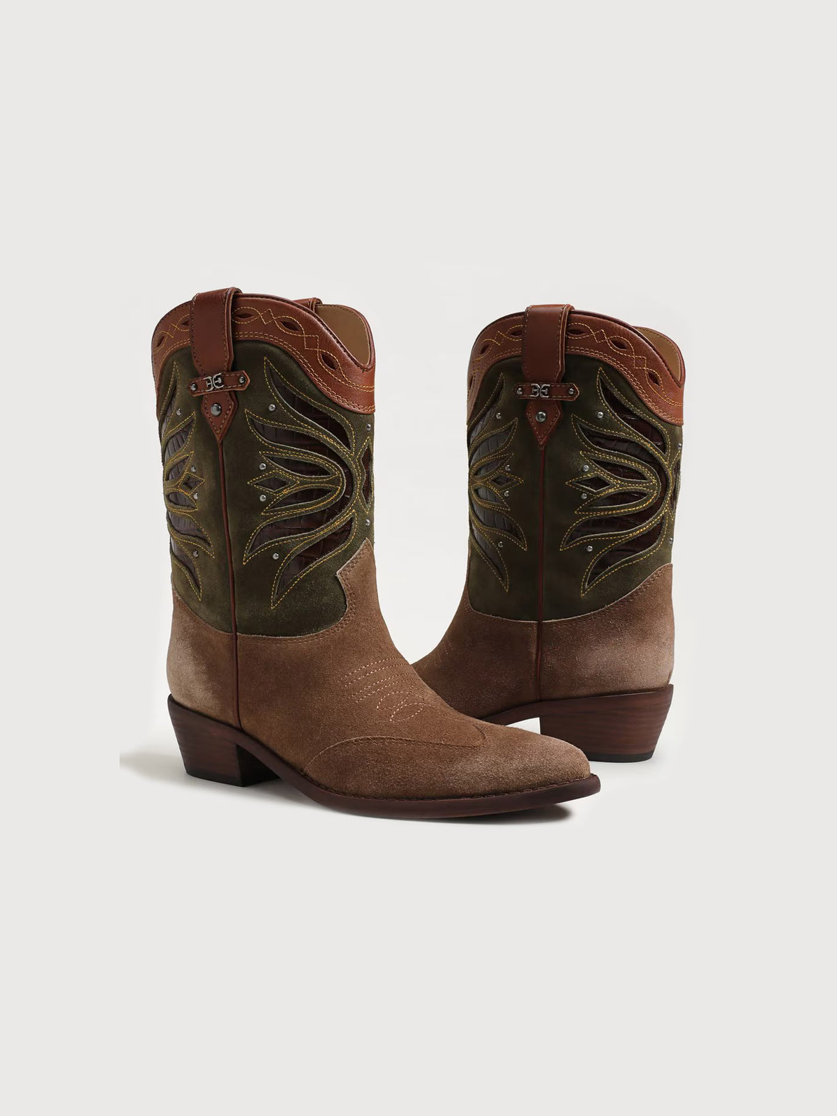 Sam Edelman Rylin Western Boot Light Terra Suede