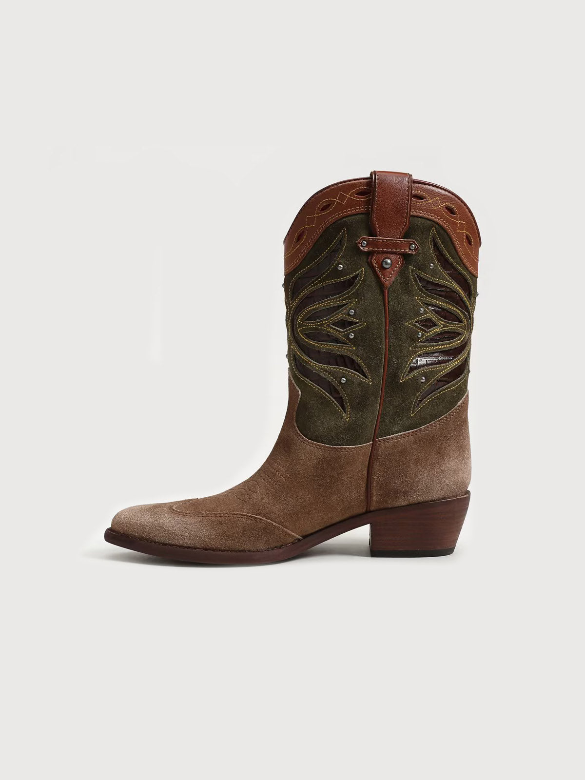 Sam Edelman Rylin Western Boot Light Terra Suede
