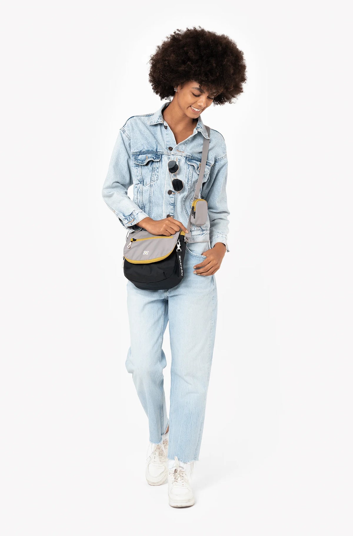 Sherpani Milli Mini Messenger Crossbody Wasabi Stone