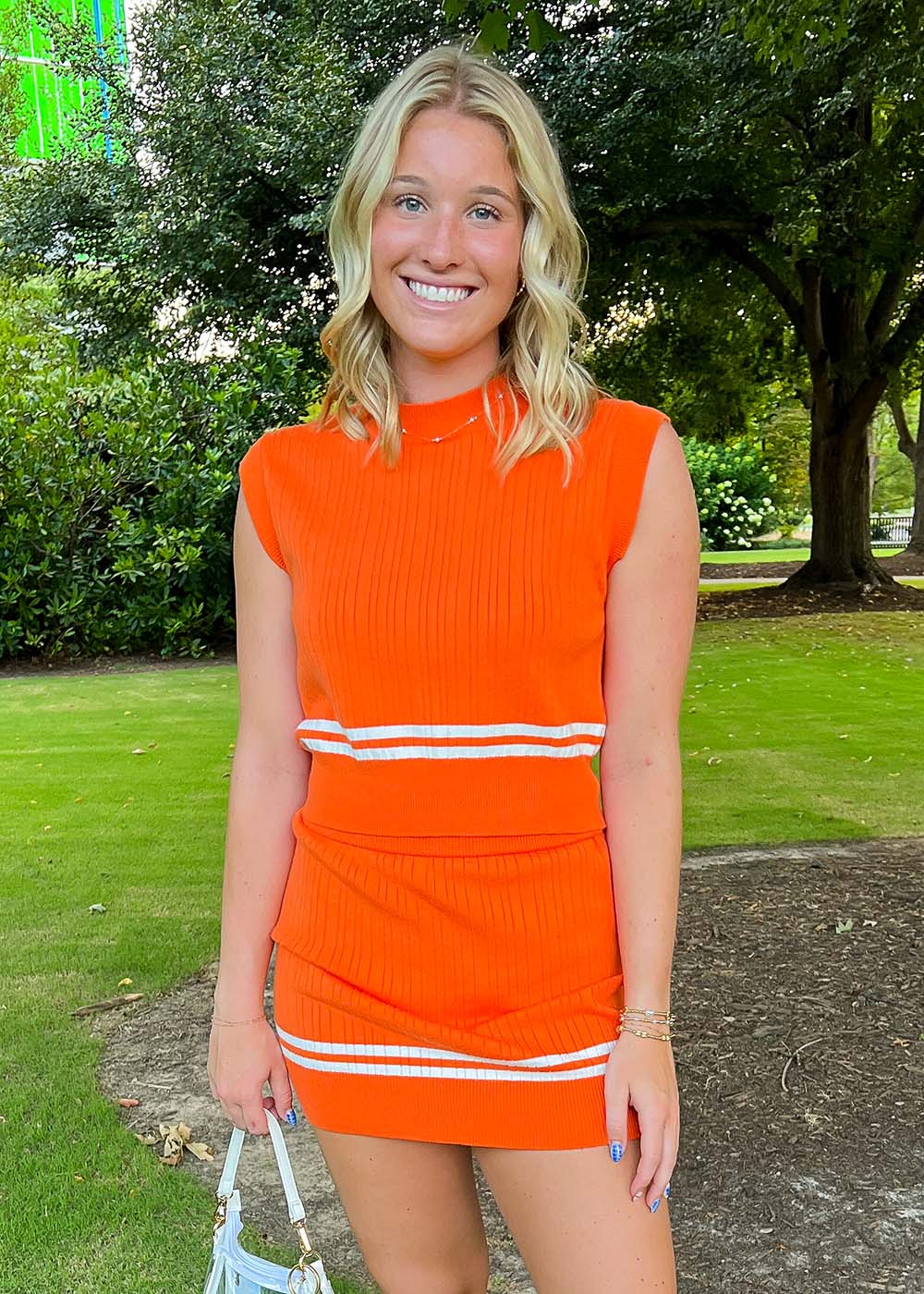 Sideline Stripes Mini Skirt