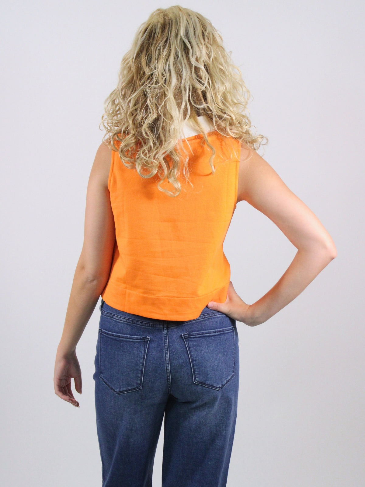 Gameday Orange V Neck Top