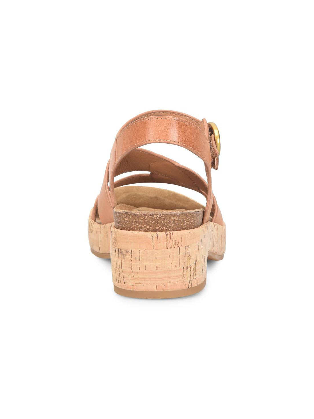 Sofft Shoes Capri Cork Platform Leather Sandals Luggage Tan