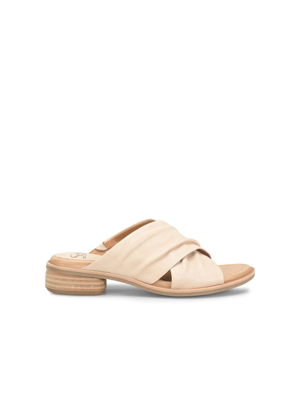 sofft shoes fallon criss cross slide sandal in tapioca grey