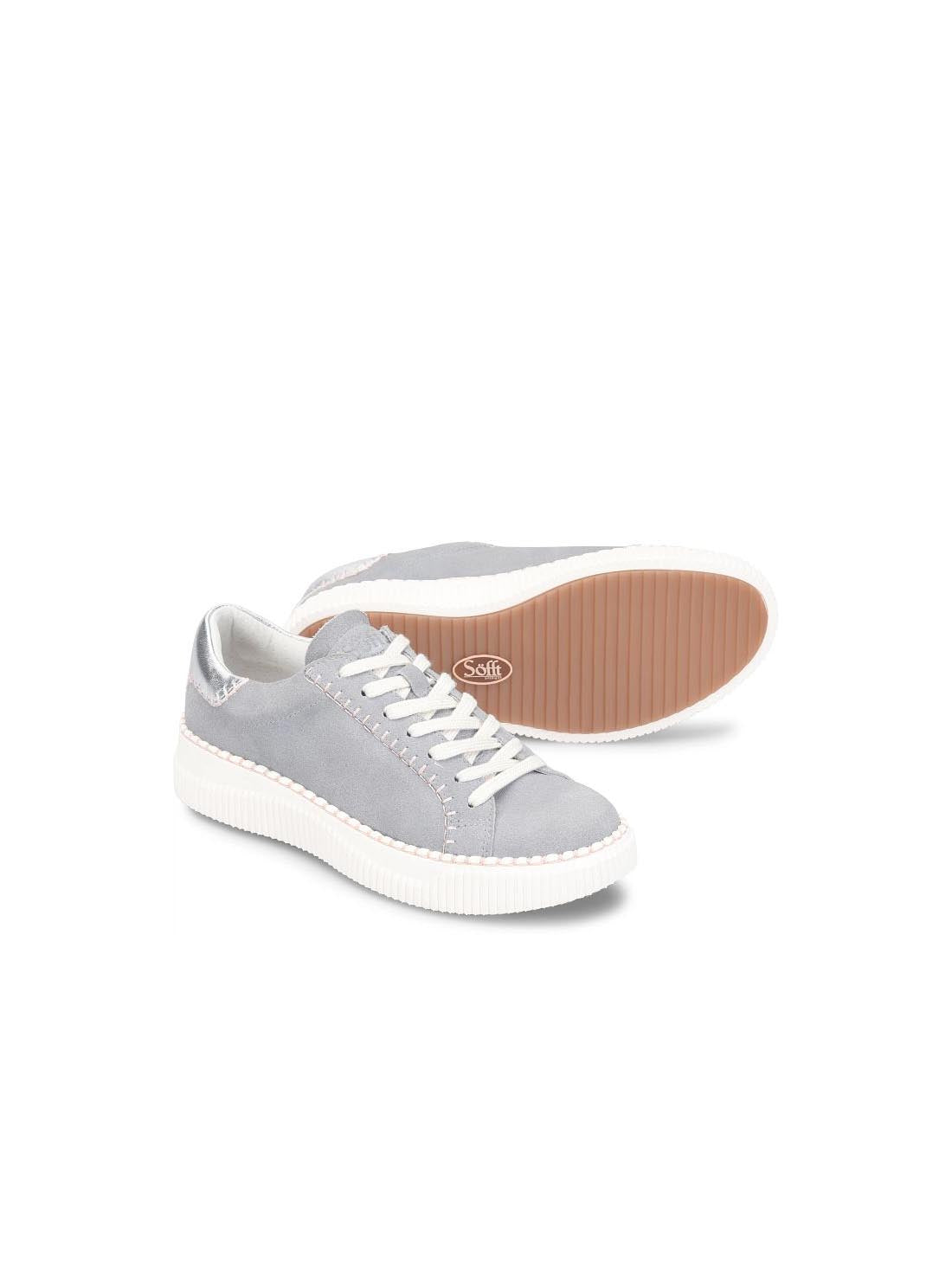 Sofft Shoes Frazier Stitch Sneakers Chambray Silver
