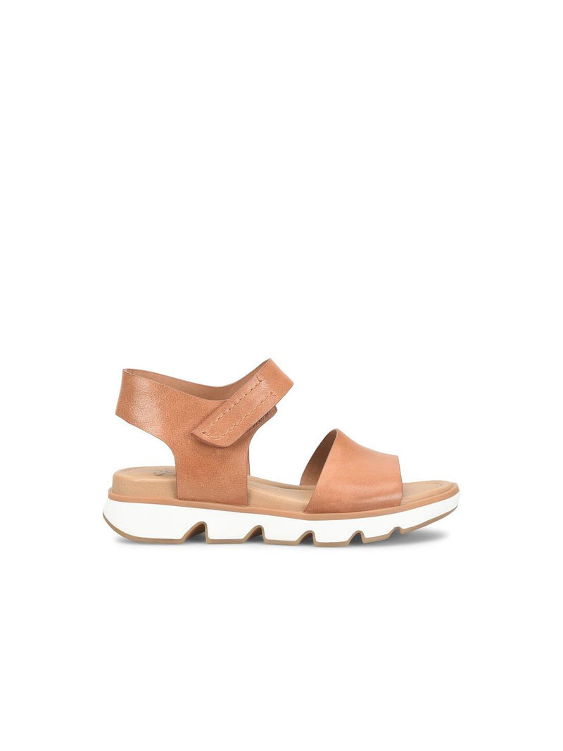 Sofft Shoes Morgan Leather Walking Sandals Luggage Tan