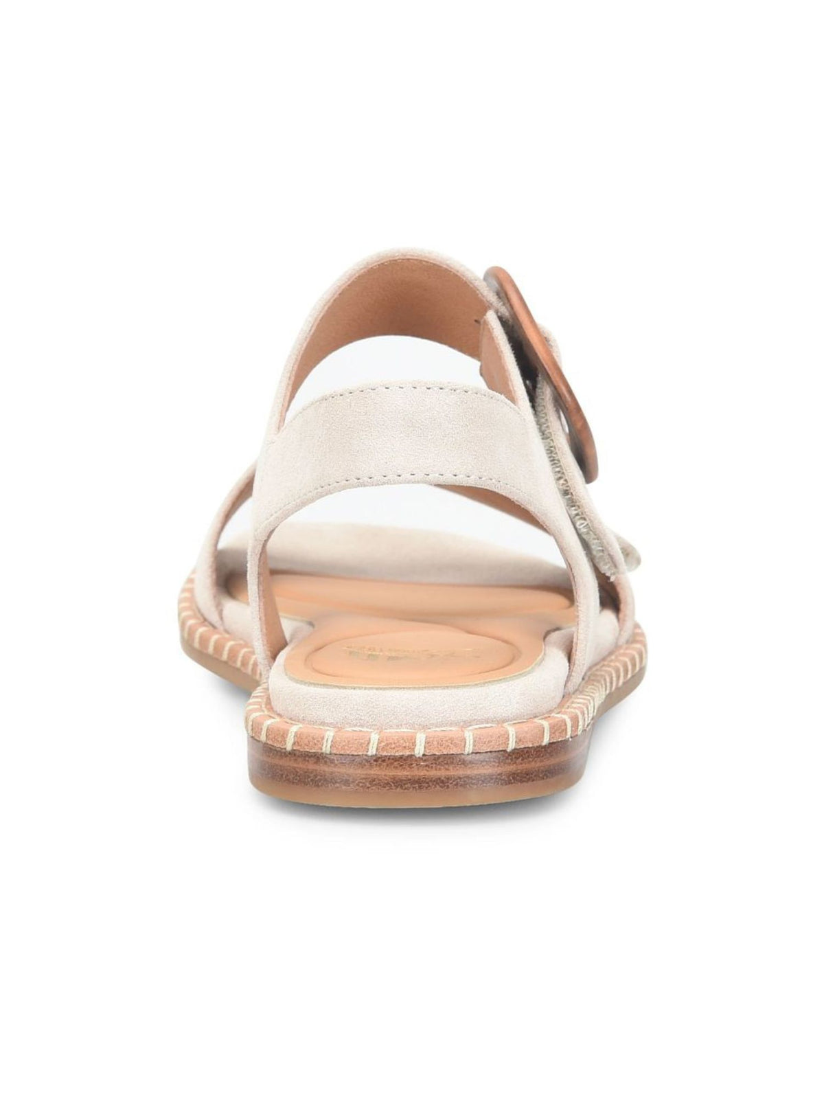 Söfft Napa Buckle Strap Sandal in natural suede