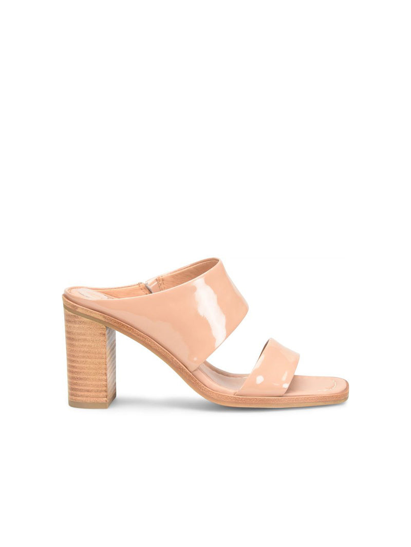 sofft shoes sheila dress slide heeled sandals in pink rose patent leather