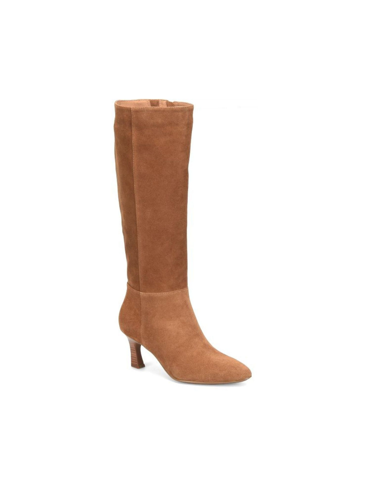 Söfft Sonya Kitten Heel Tall Boots in brandy suede
