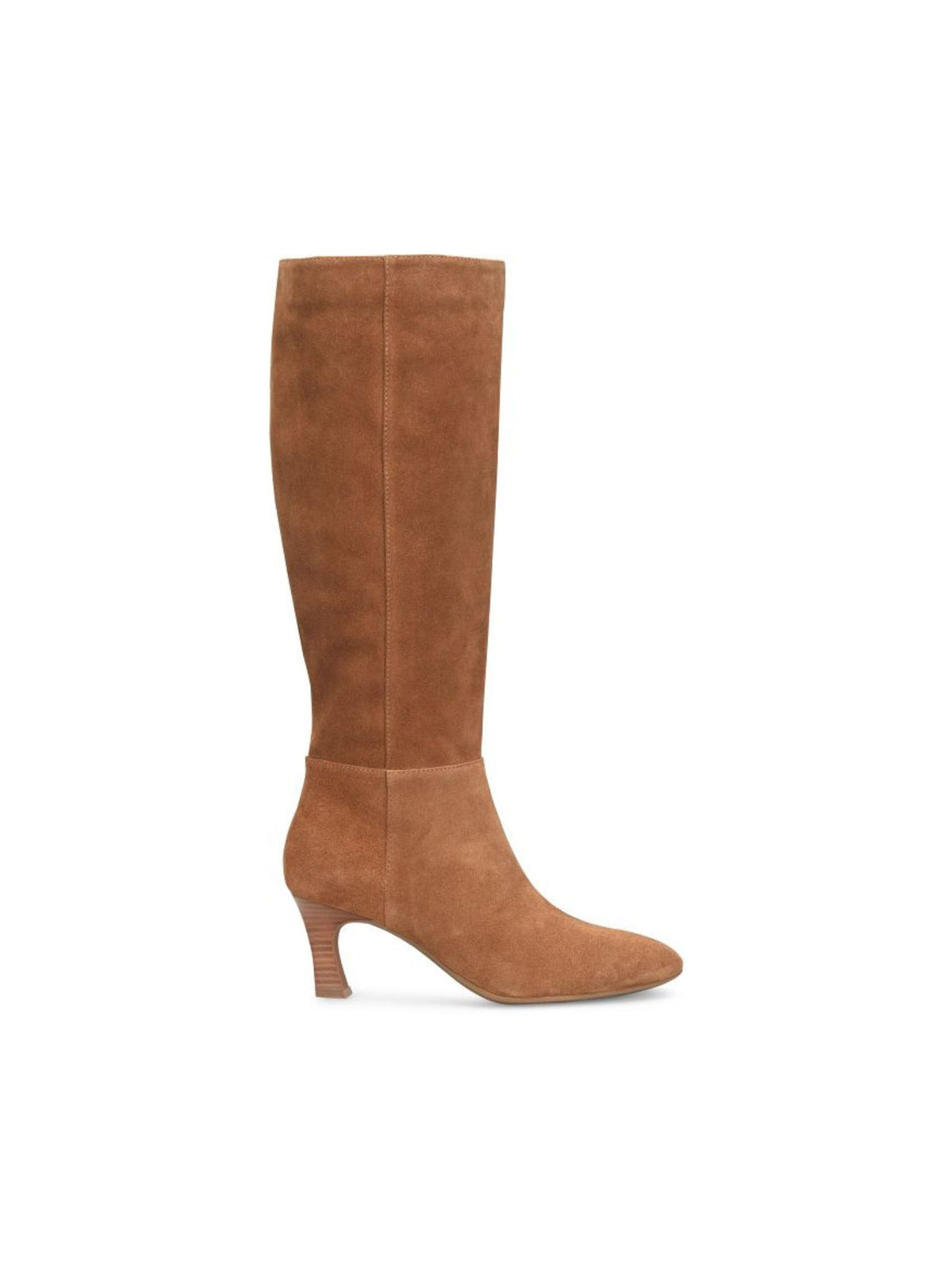 Söfft Sonya Kitten Heel Tall Boots in brandy suede