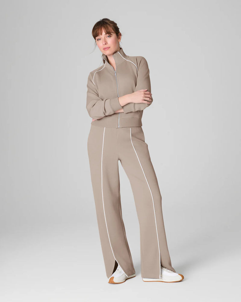 SPANX AirEssentials Pique Straight Leg Track Pant in ashwood
