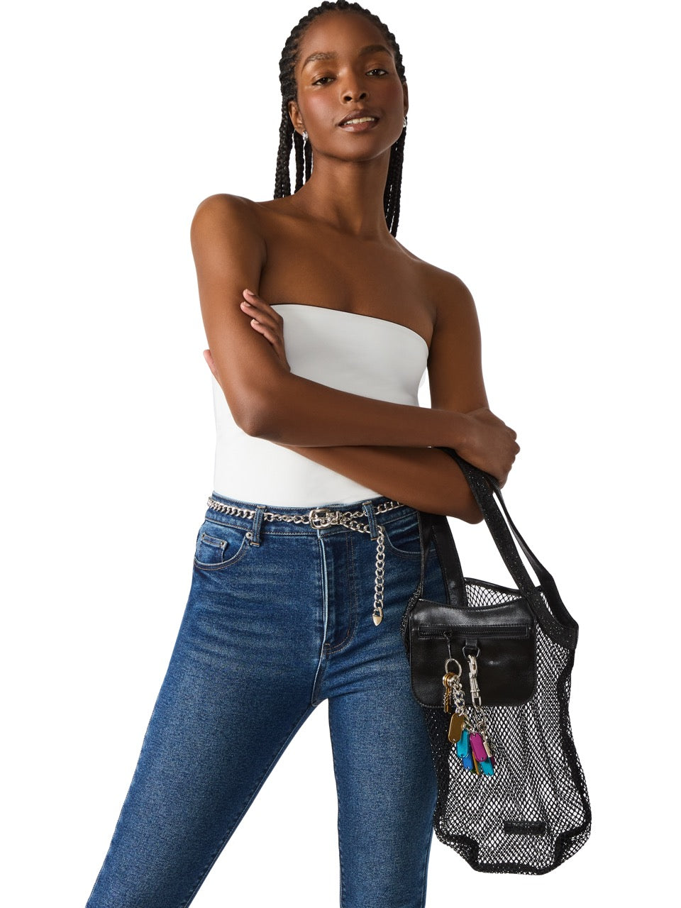 Steve Madden Aria Reversable Tube Top in black or white