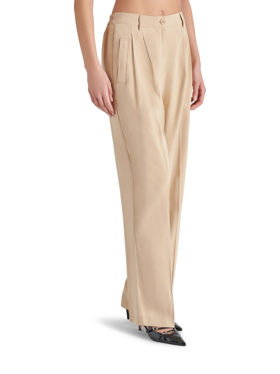 steve madden blaze pants in khaki-side