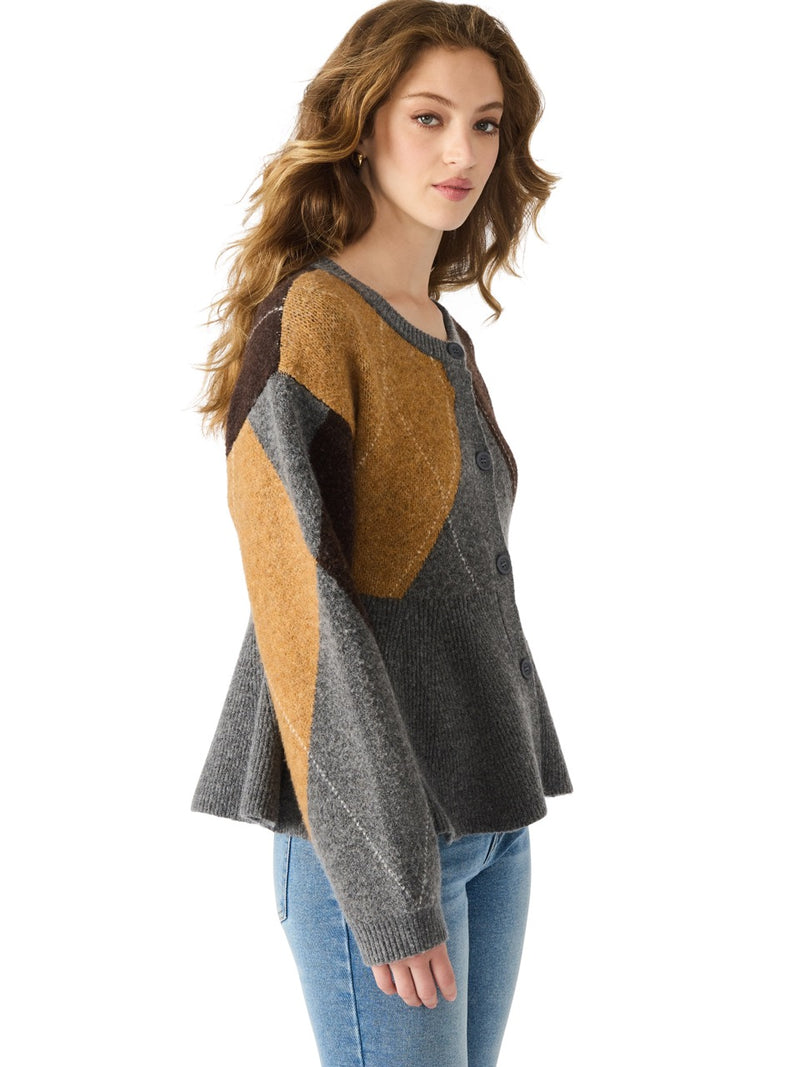 Steve Madden Lillie Argyle Cardigan in multi