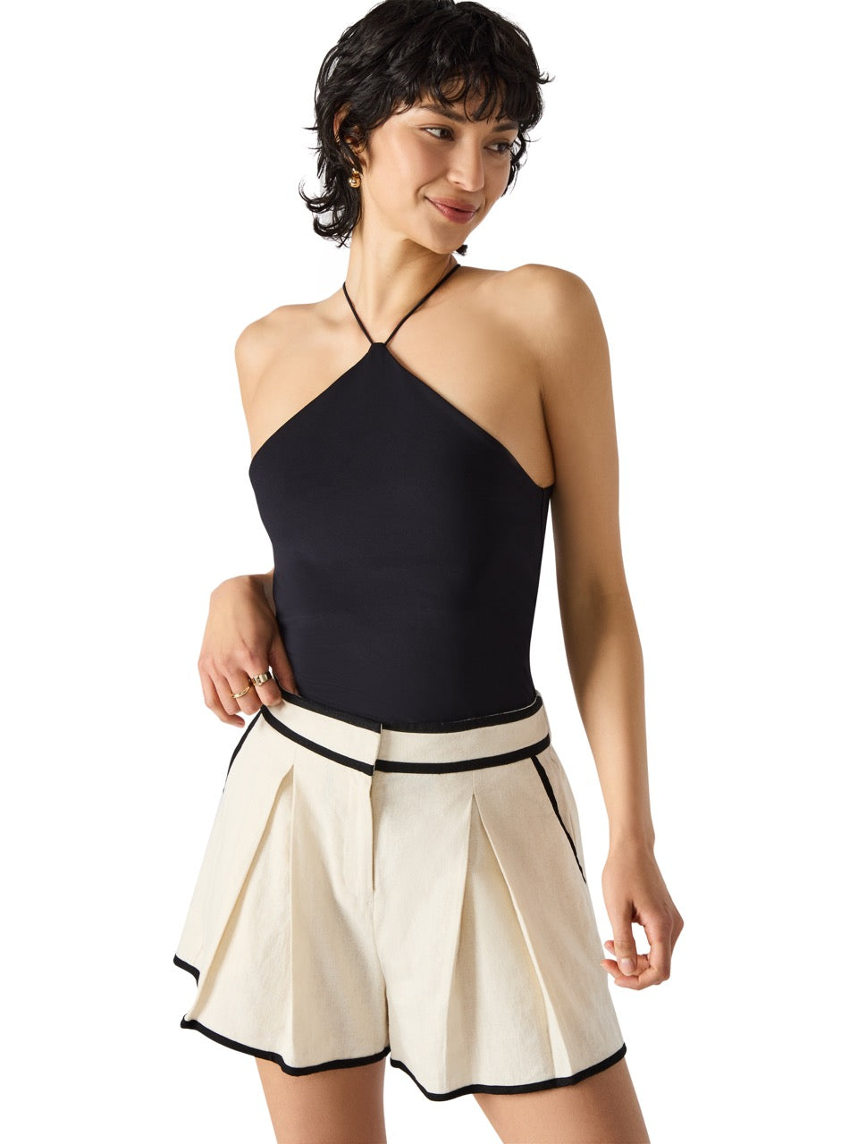 Steve Madden Linnie Halter Top in black