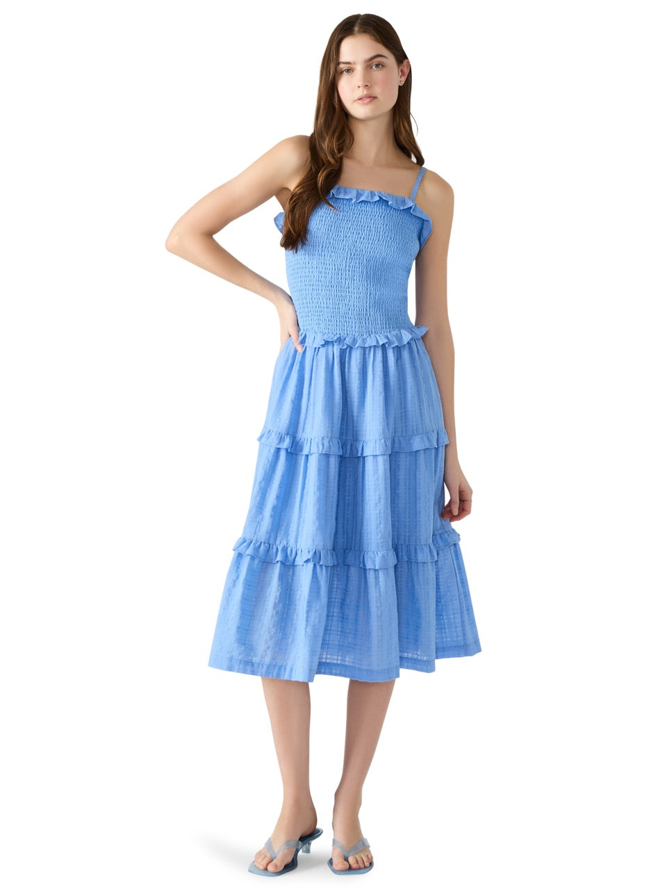 Steve Madden Nash Midi Dress in auora blue