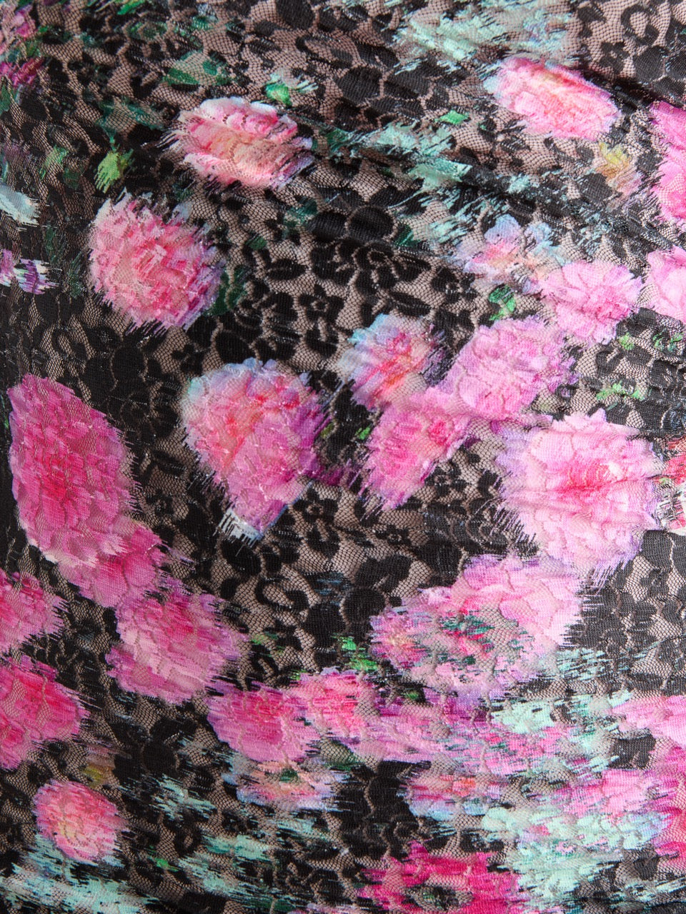 Steve Madden Sacha Floral Midi Dress in black multi