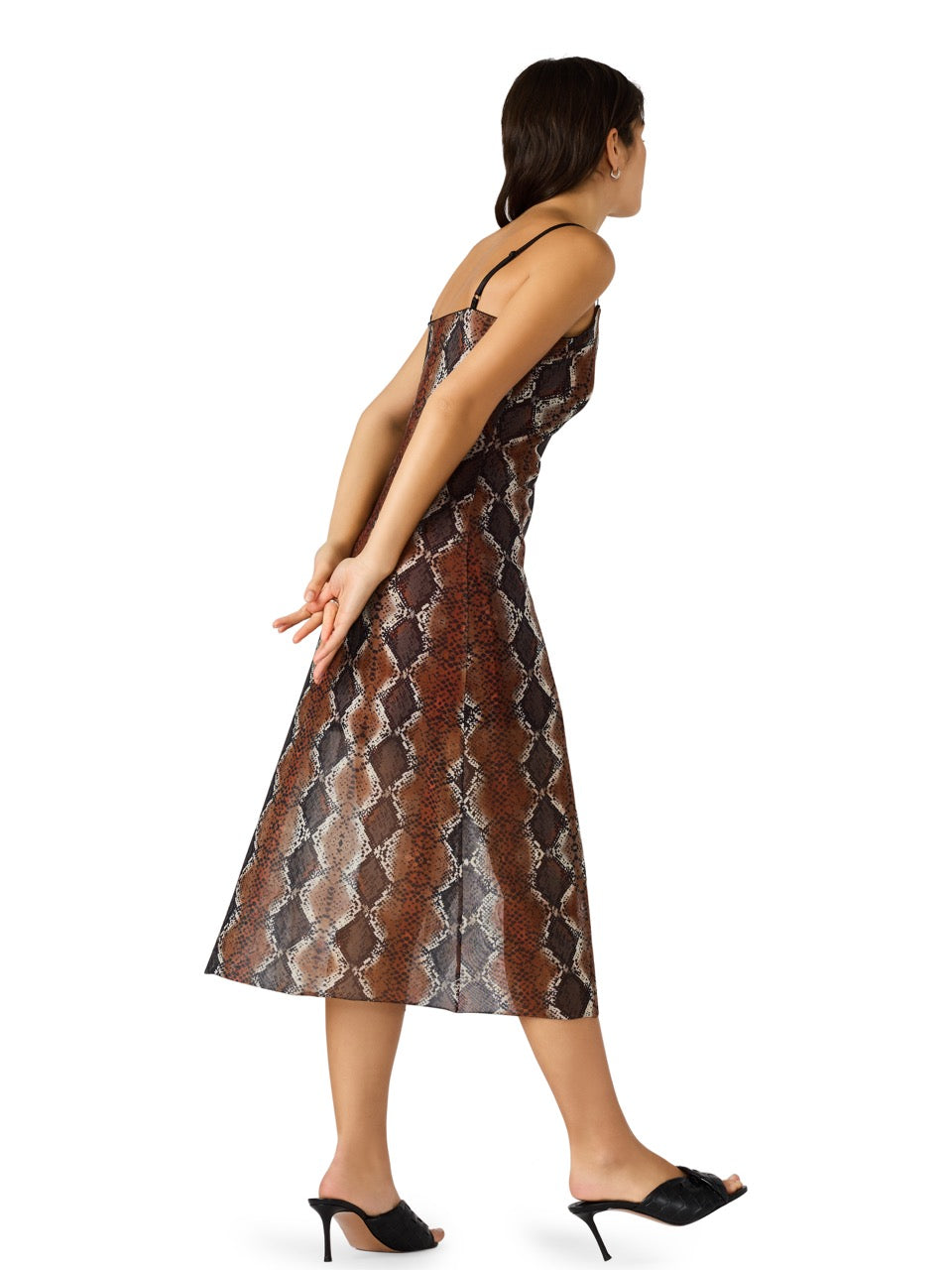 Steve Madden Scarlet Printed Slipdress in bronze
