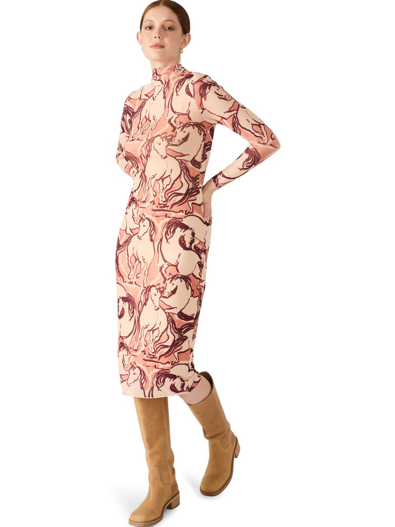 Steve Madden Vivienne Horse Midi Dress in sorrel